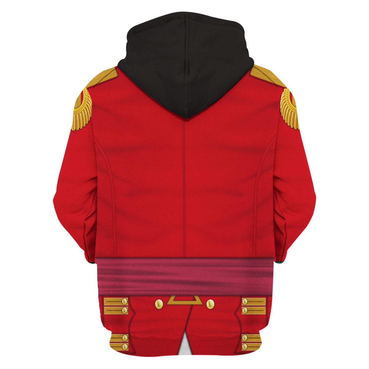 Gearhomie 69th Foot (South Lincolnshire) Officer- Flank Company (1812-1815) Uniform All Over Print Hoodie Sweatshirt T-Shirt Tracksuit - Gearhomie.com