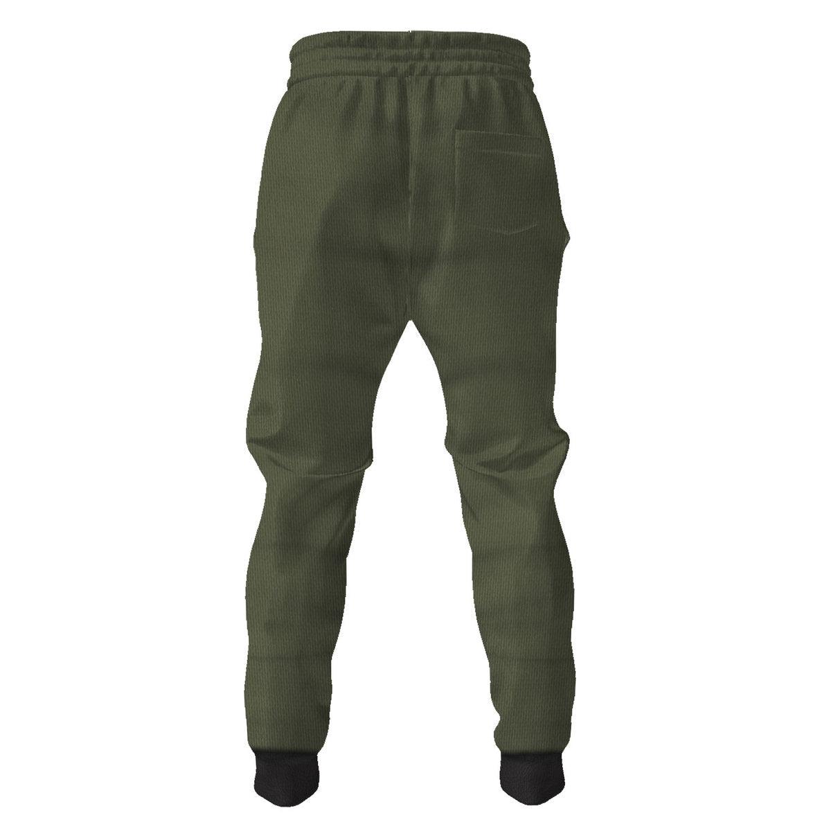 Gearhomie 95th (Rifle) Regiment-Rifleman 1806-1815 Uniform All Over Print Hoodie Sweatshirt T-Shirt Tracksuit - Gearhomie.com
