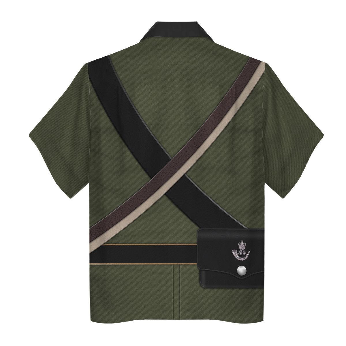 Gearhomie 95th (Rifle) Regiment-Rifleman 1806-1815 Uniform All Over Print Hoodie Sweatshirt T-Shirt Tracksuit - Gearhomie.com