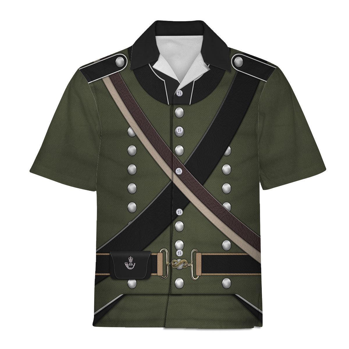 Gearhomie 95th (Rifle) Regiment-Rifleman 1806-1815 Uniform All Over Print Hoodie Sweatshirt T-Shirt Tracksuit - Gearhomie.com