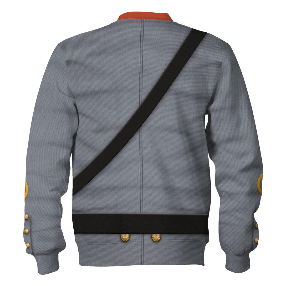 Gearhomie American Confederate Army-Cavalry Officer Uniform All Over Print Hoodie Sweatshirt T-Shirt Tracksuit - Gearhomie.com