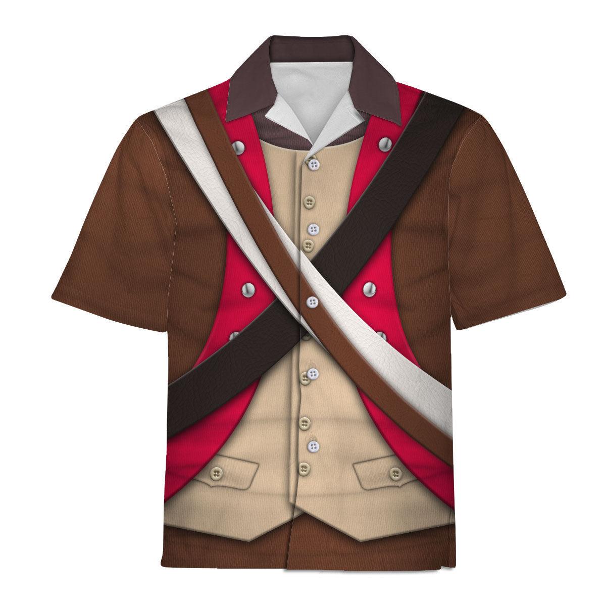 Gearhomie American Infantry-6th Continental Regiment-1776-1783 Uniform All Over Print Hoodie Sweatshirt T-Shirt Tracksuit - Gearhomie.com
