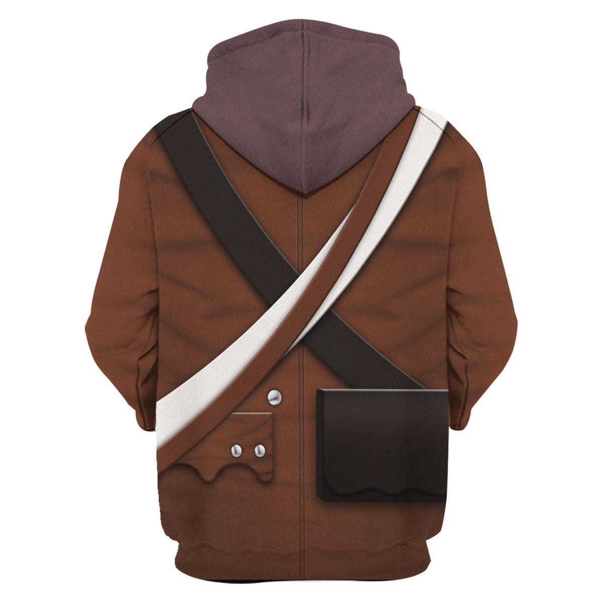 Gearhomie American Infantry-6th Continental Regiment-1776-1783 Uniform All Over Print Hoodie Sweatshirt T-Shirt Tracksuit - Gearhomie.com
