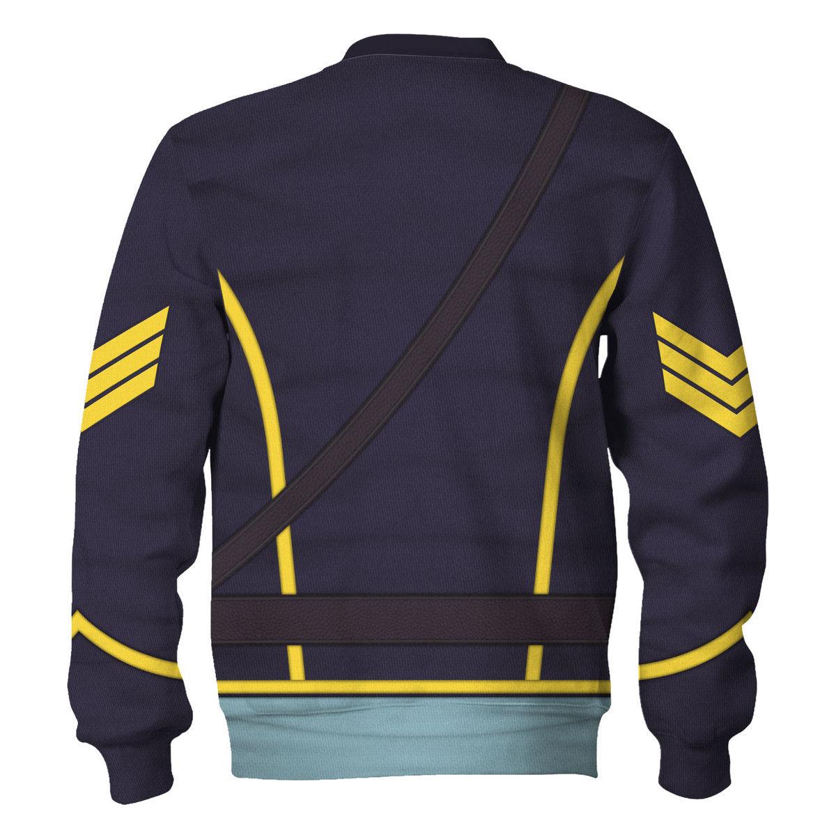 CustomsPig American Union Army- Cavalry Sergeant Uniform All Over Print Hoodie Sweatshirt T-Shirt Tracksuit - CustomsPig.com