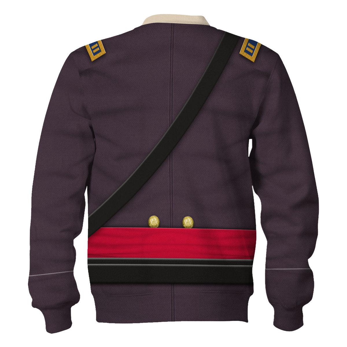 Gearhomie American Union Army Infantry Officer-Captain Uniform All Over Print Hoodie Sweatshirt T-Shirt Tracksuit - Gearhomie.com