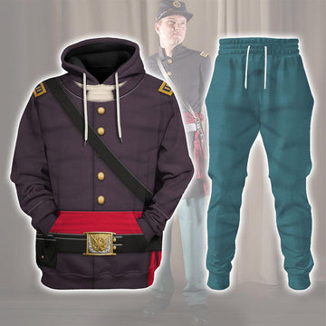 Gearhomie American Union Army Infantry Officer-Captain Uniform All Over Print Hoodie Sweatshirt T-Shirt Tracksuit - Gearhomie.com