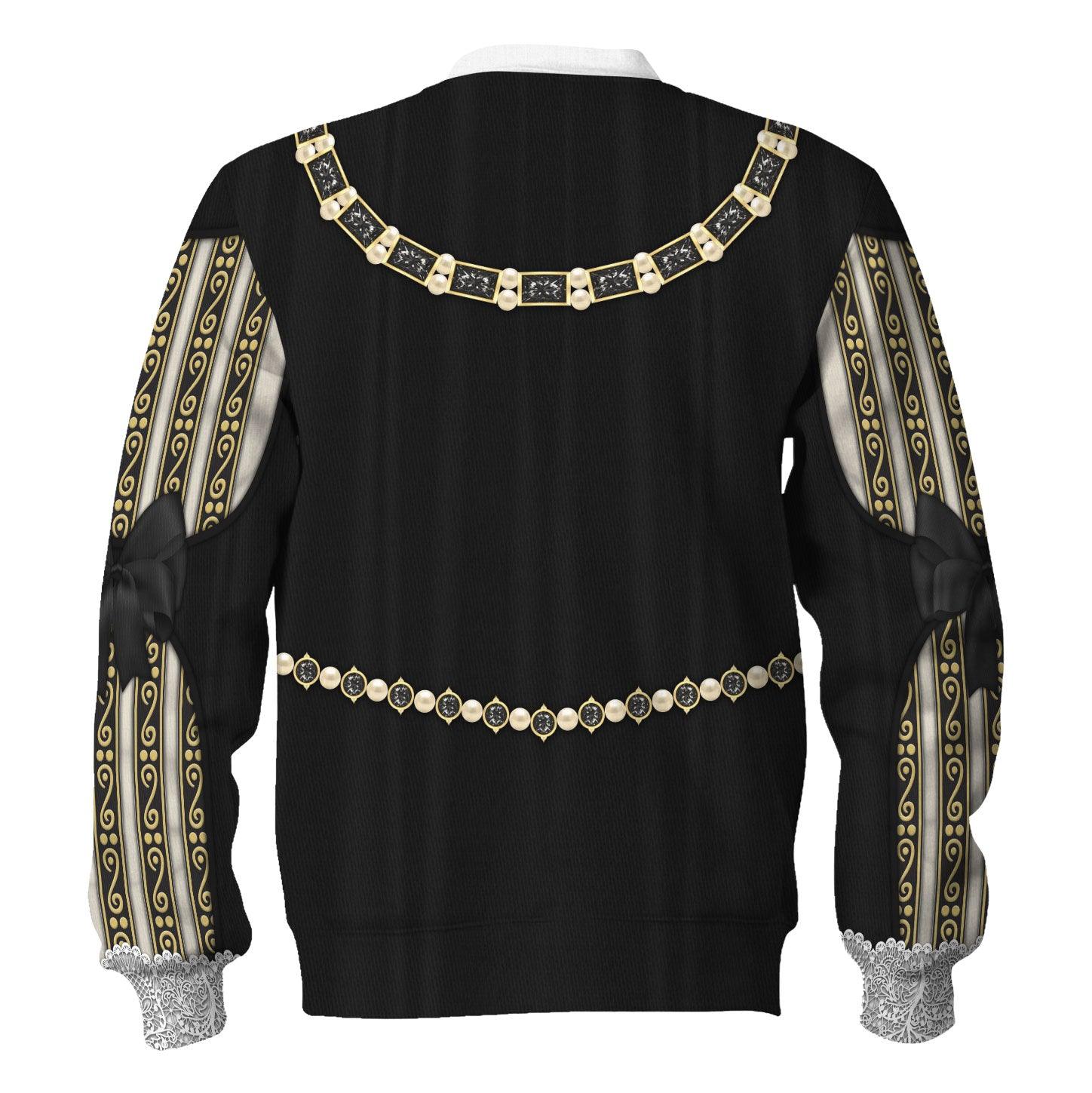 Gearhomie Anne of Austria, Queen of France in Coronation Robes Costume All Over Print Hoodie Sweatshirt T-Shirt Tracksuit - Gearhomie.com