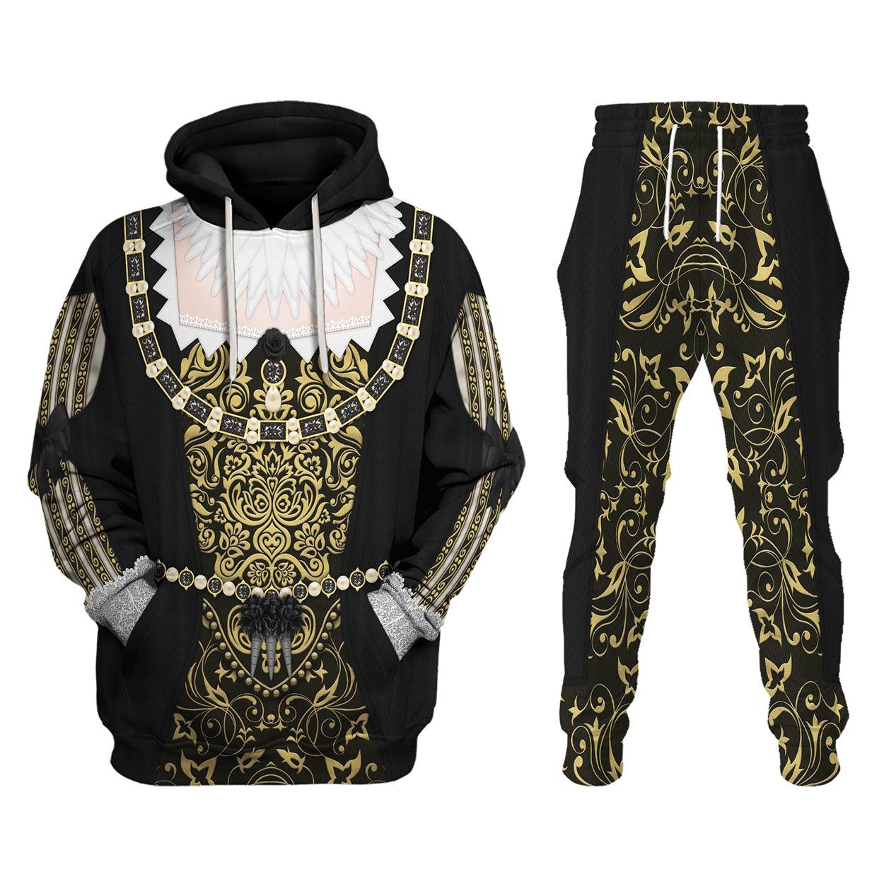 Gearhomie Anne of Austria, Queen of France in Coronation Robes Costume All Over Print Hoodie Sweatshirt T-Shirt Tracksuit - Gearhomie.com