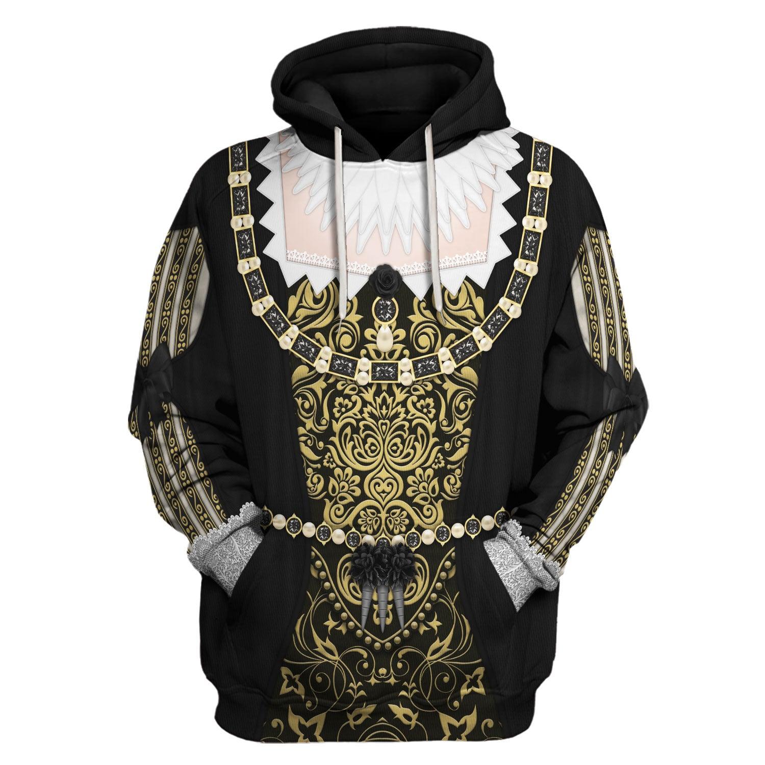 Gearhomie Anne of Austria, Queen of France in Coronation Robes Costume All Over Print Hoodie Sweatshirt T-Shirt Tracksuit - Gearhomie.com