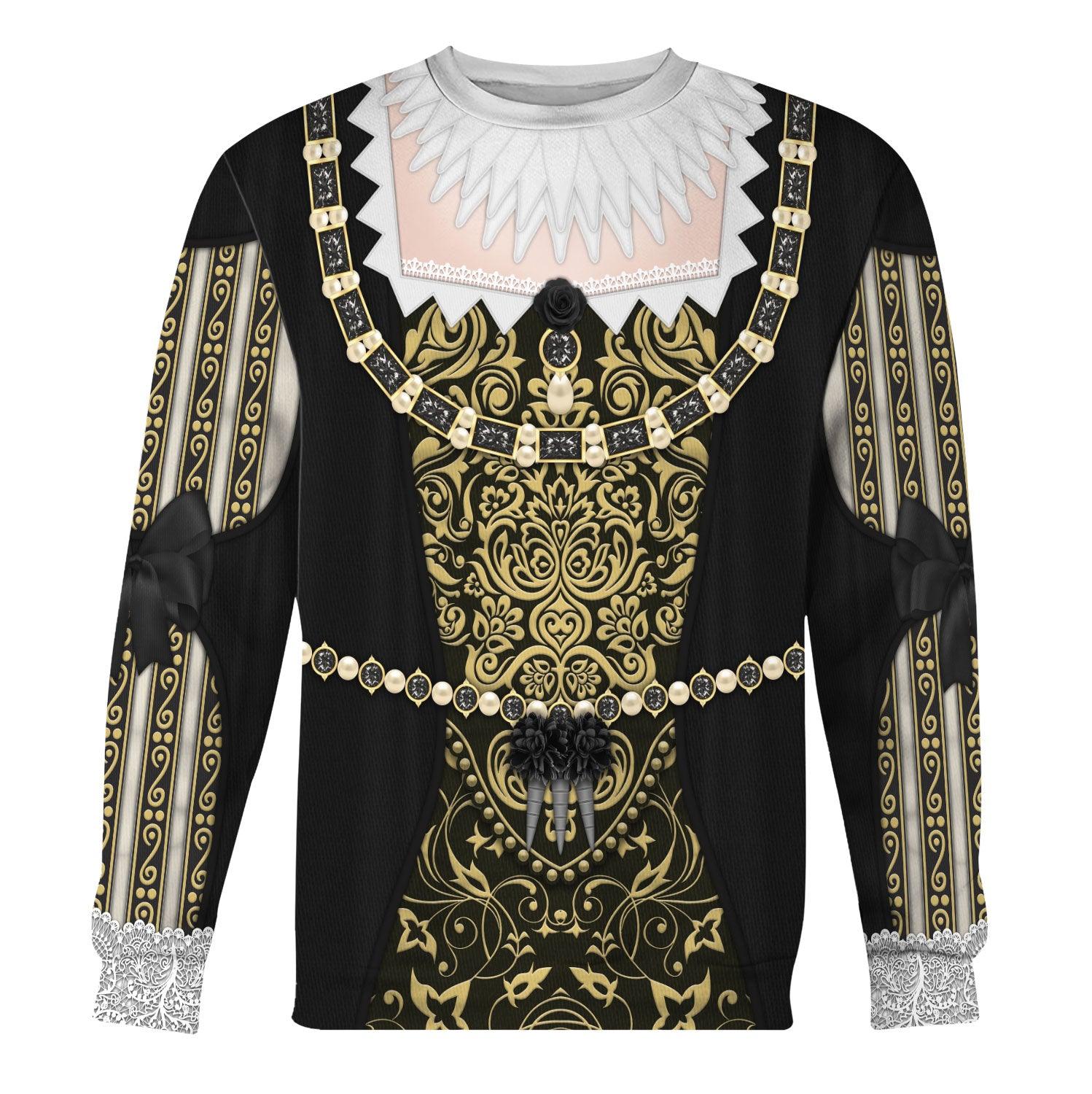 Gearhomie Anne of Austria, Queen of France in Coronation Robes Costume All Over Print Hoodie Sweatshirt T-Shirt Tracksuit - Gearhomie.com