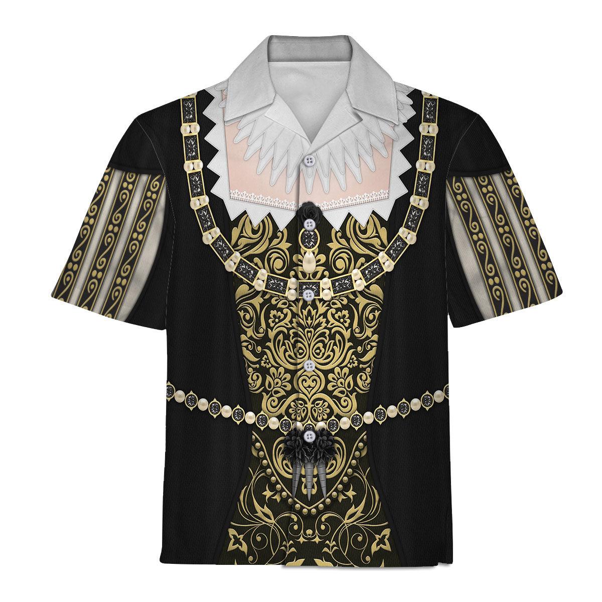 Gearhomie Anne of Austria, Queen of France in Coronation Robes Costume All Over Print Hoodie Sweatshirt T-Shirt Tracksuit - Gearhomie.com