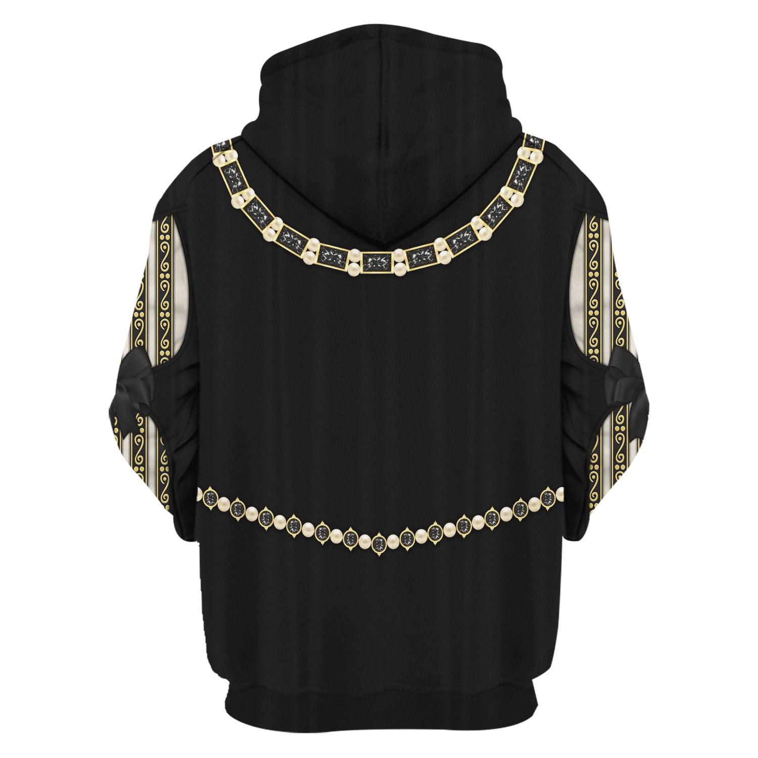 Gearhomie Anne of Austria, Queen of France in Coronation Robes Costume All Over Print Hoodie Sweatshirt T-Shirt Tracksuit - Gearhomie.com