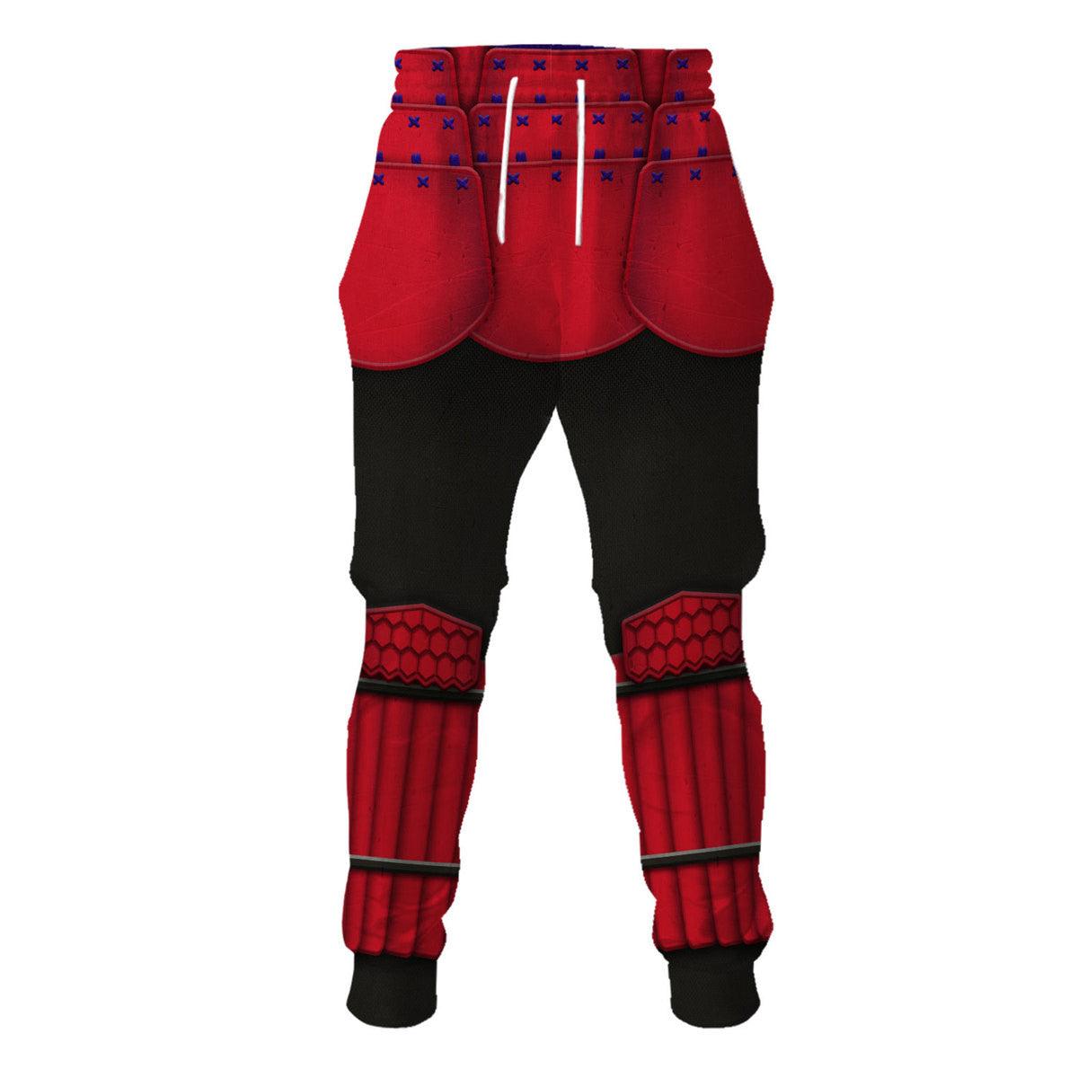 Gearhomie Ashigaru Red Akazonae Koyal Guard Costume Hoodie Sweatshirt T-Shirt Sweatpants - Gearhomie.com