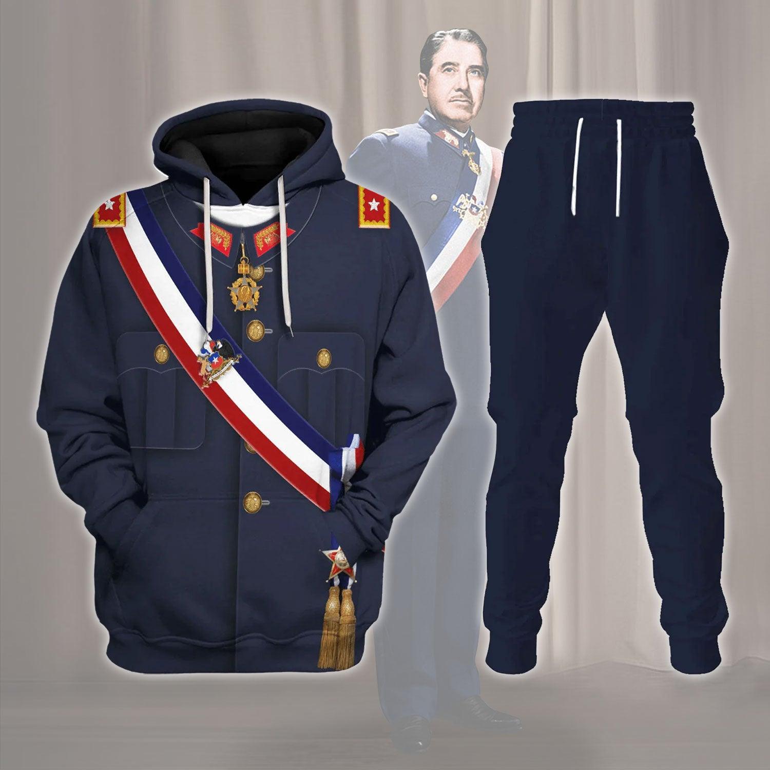 Gearhomie Augusto Pinochet 29th President Of Chile Costume Hoodie Sweatshirt T-Shirt Tracksuit - Gearhomie.com