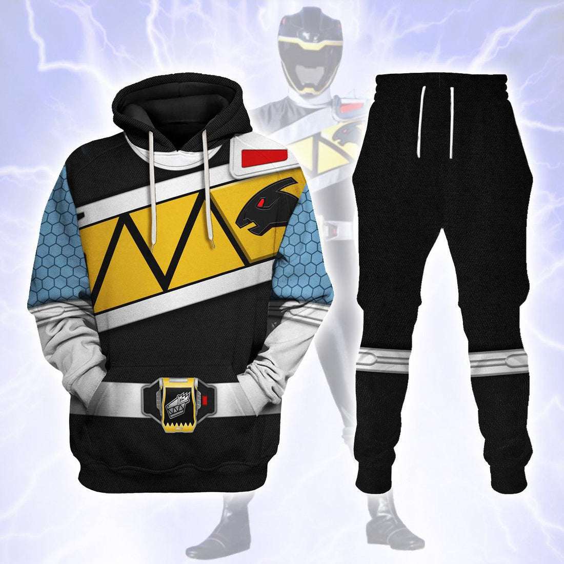 OodieGang Black Power Rangers Dino Charge Hoodies Sweatshirt T-shirt Hawaiian - OodieGang.com