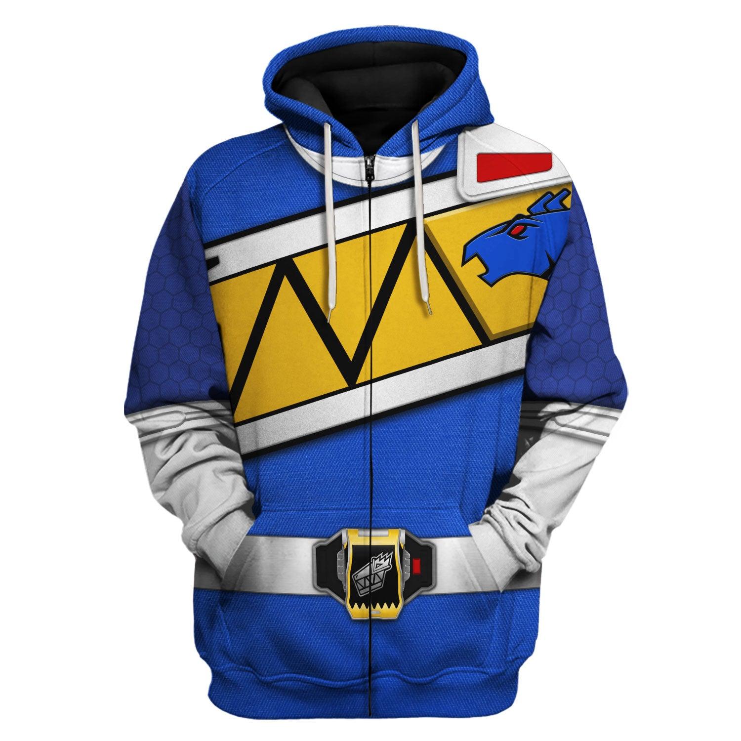  CustomsPig Blue Power Rangers Dino Charge Hoodies Sweatshirt T-shirt Hawaiian -  CustomsPig.com