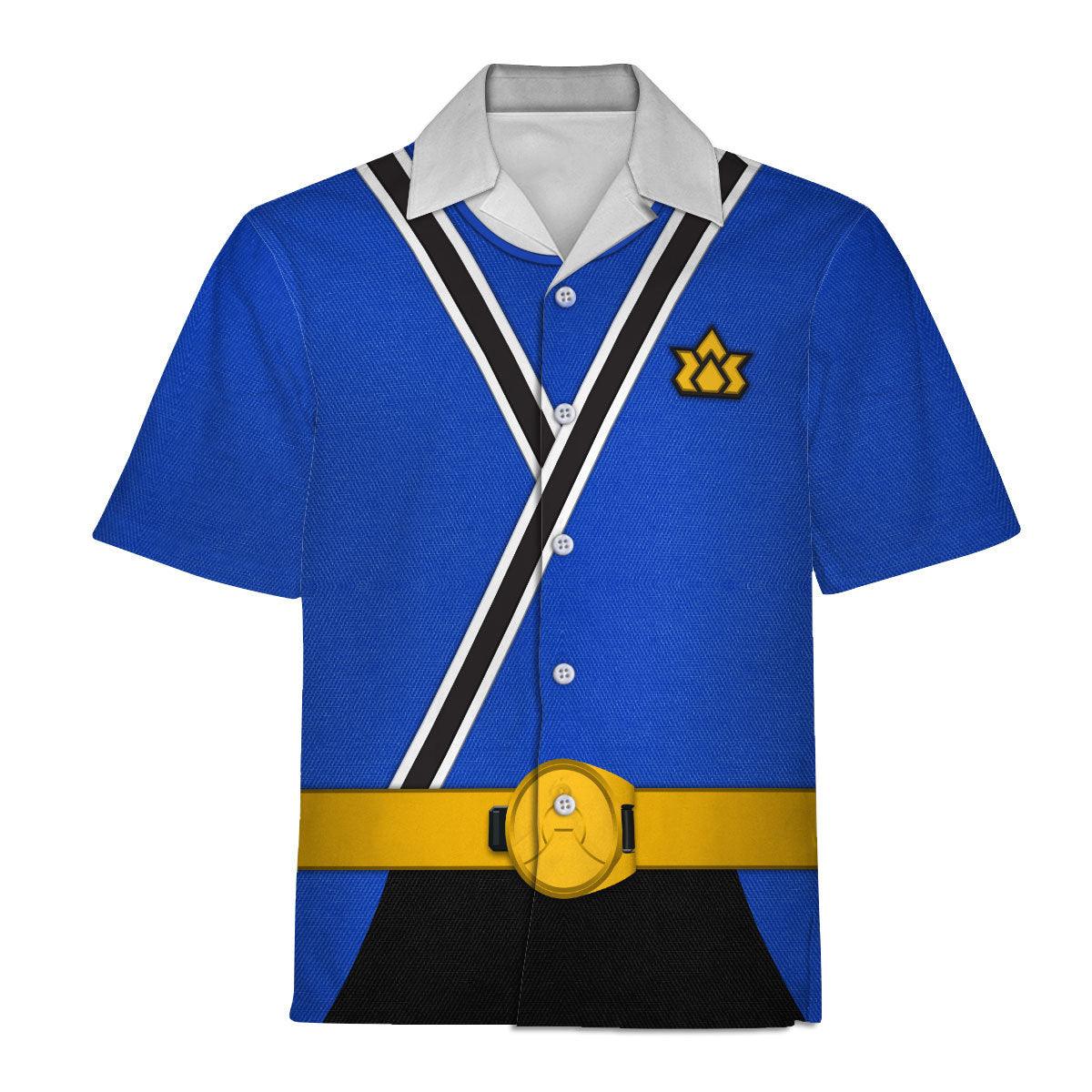 CustomsPig Blue Power Rangers Samurai Hoodies Sweatshirt T-shirt Hawaiian Tracksuit - DucG
