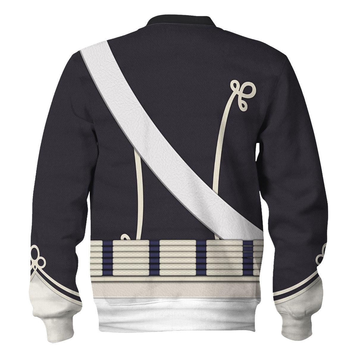 CustomsPig British 18th Hussar-Full Dress (1806-1815) Uniform All Over Print Hoodie Sweatshirt T-Shirt Tracksuit - CustomsPig.com