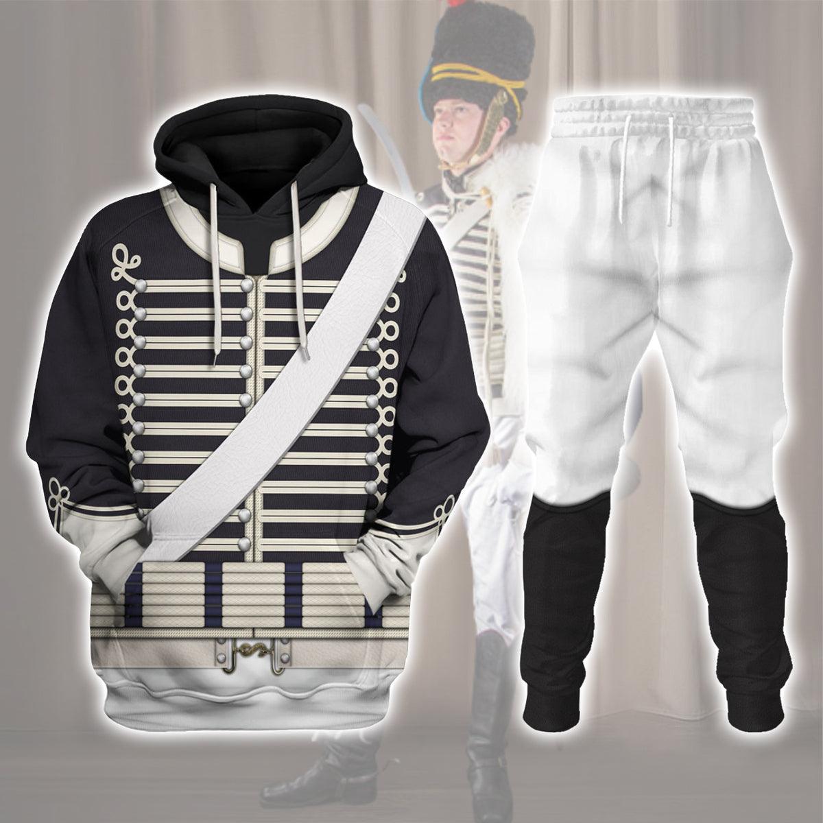 Gearhomie British 18th Hussar-Full Dress (1806-1815) Uniform All Over Print Hoodie Sweatshirt T-Shirt Tracksuit - Gearhomie.com