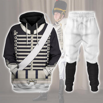 Gearhomie British 18th Hussar-Full Dress (1806-1815) Uniform All Over Print Hoodie Sweatshirt T-Shirt Tracksuit - Gearhomie.com