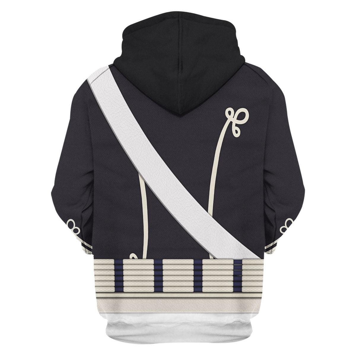 CustomsPig British 18th Hussar-Full Dress (1806-1815) Uniform All Over Print Hoodie Sweatshirt T-Shirt Tracksuit - CustomsPig.com
