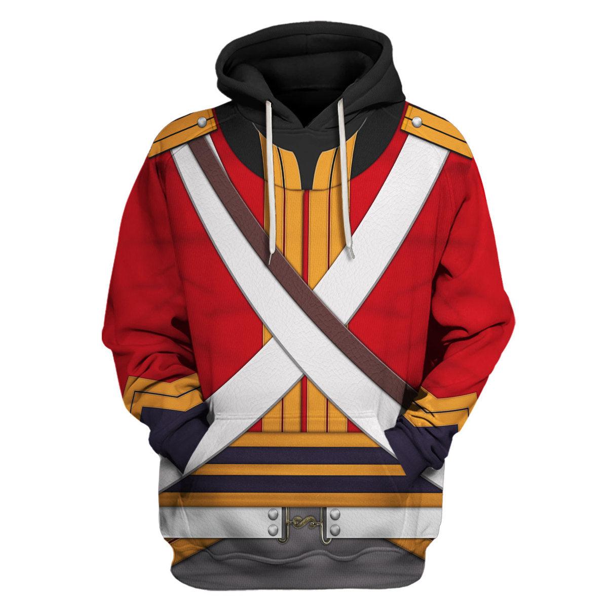 Gearhomie British 2nd Heavy Dragoon-Scots Greys-Campaign Dress (1812-1815) Uniform All Over Print Hoodie Sweatshirt T-Shirt Tracksuit - Gearhomie.com