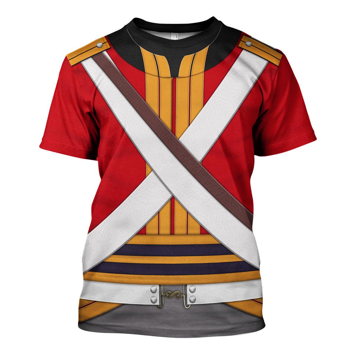Gearhomie British 2nd Heavy Dragoon-Scots Greys-Campaign Dress (1812-1815) Uniform All Over Print Hoodie Sweatshirt T-Shirt Tracksuit - Gearhomie.com