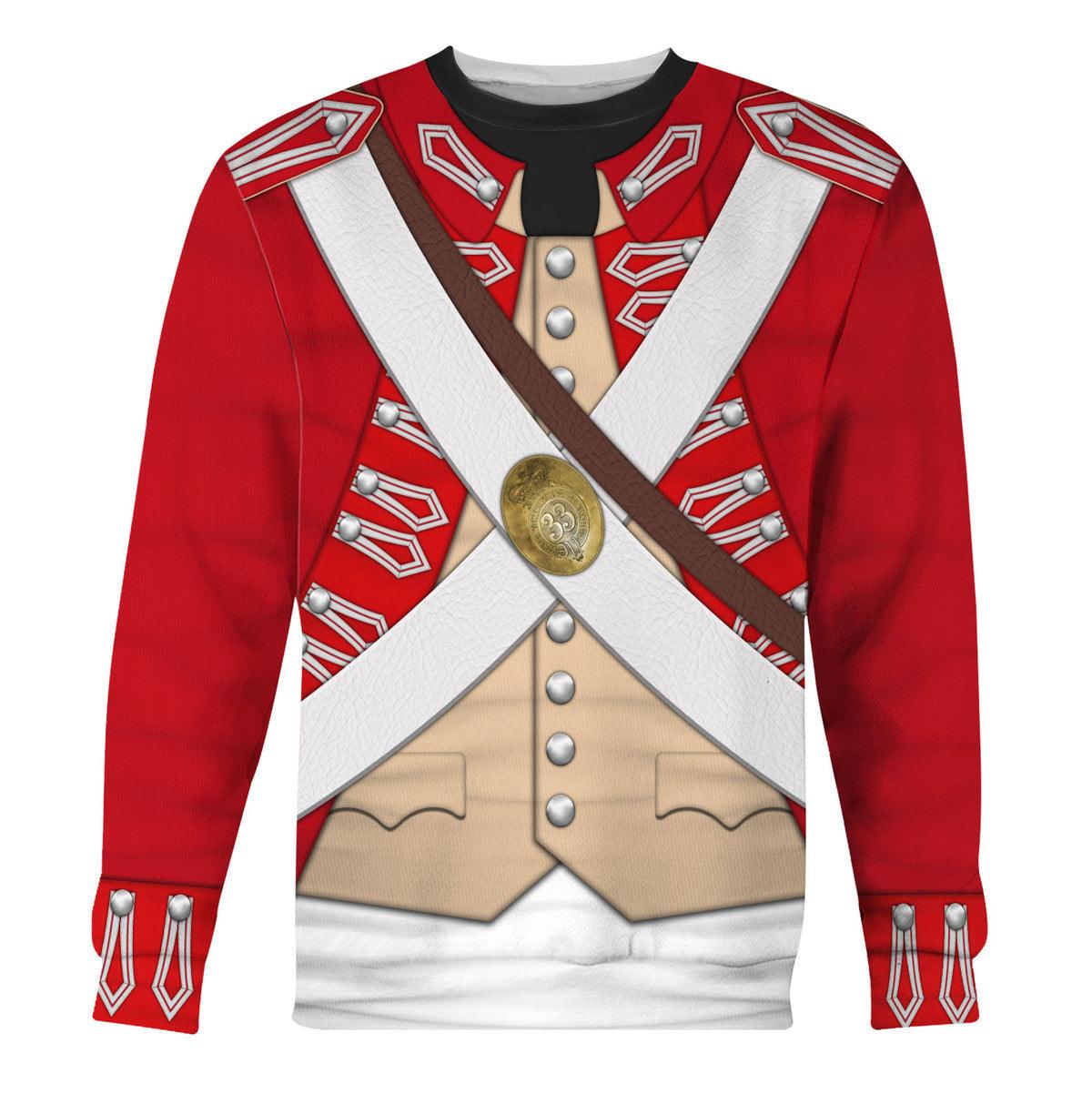 Gearhomie British 33rd Regiment Of Foot Uniform All Over Print Hoodie Sweatshirt T-Shirt Tracksuit - Gearhomie.com