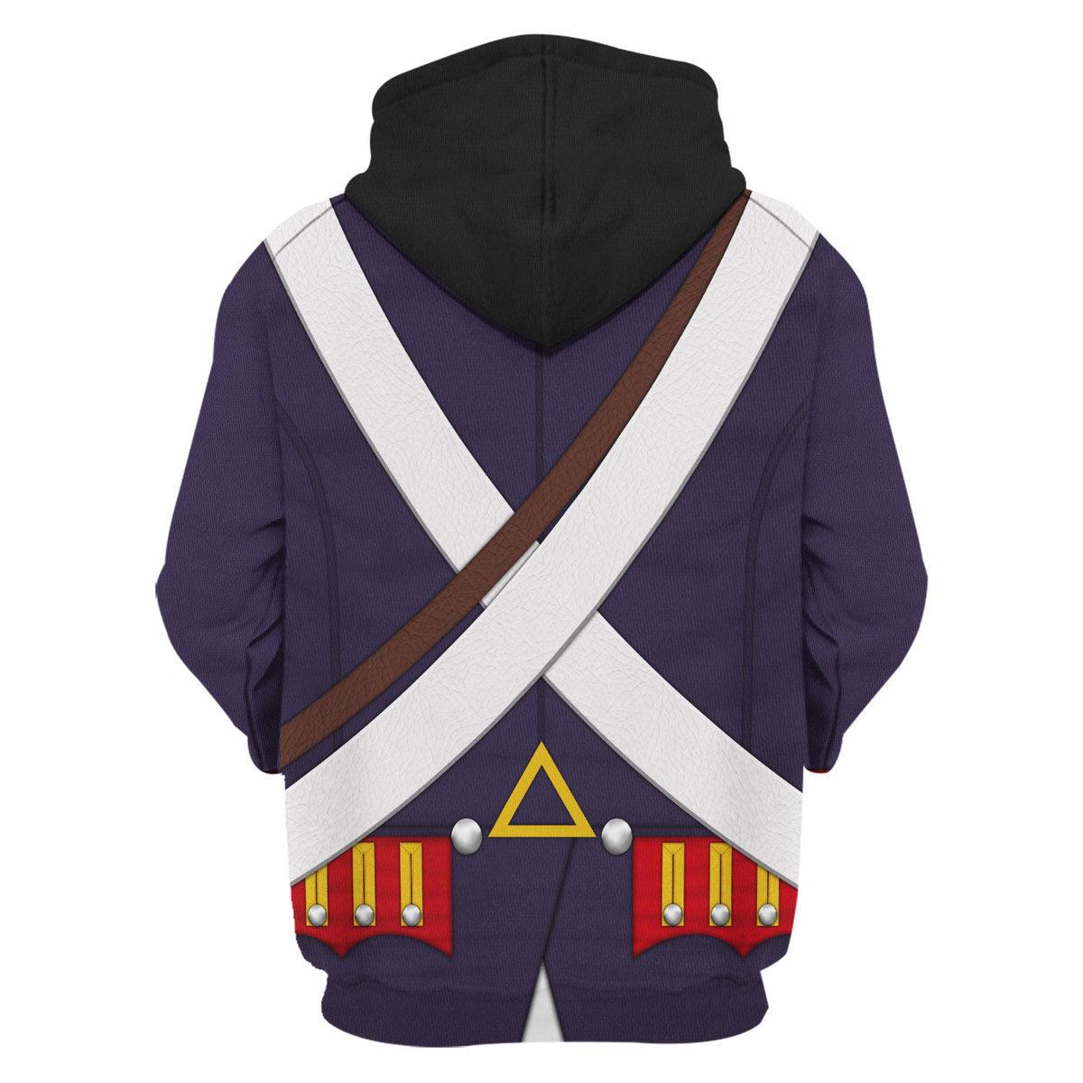 Gearhomie British Foot Artillery-1776-1783 Uniform All Over Print Hoodie Sweatshirt T-Shirt Tracksuit - Gearhomie.com