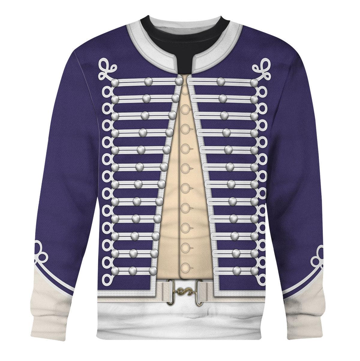 Gearhomie British Light Dragoon-Officer (1796-1802) Uniform All Over Print Hoodie Sweatshirt T-Shirt Tracksuit - Gearhomie.com