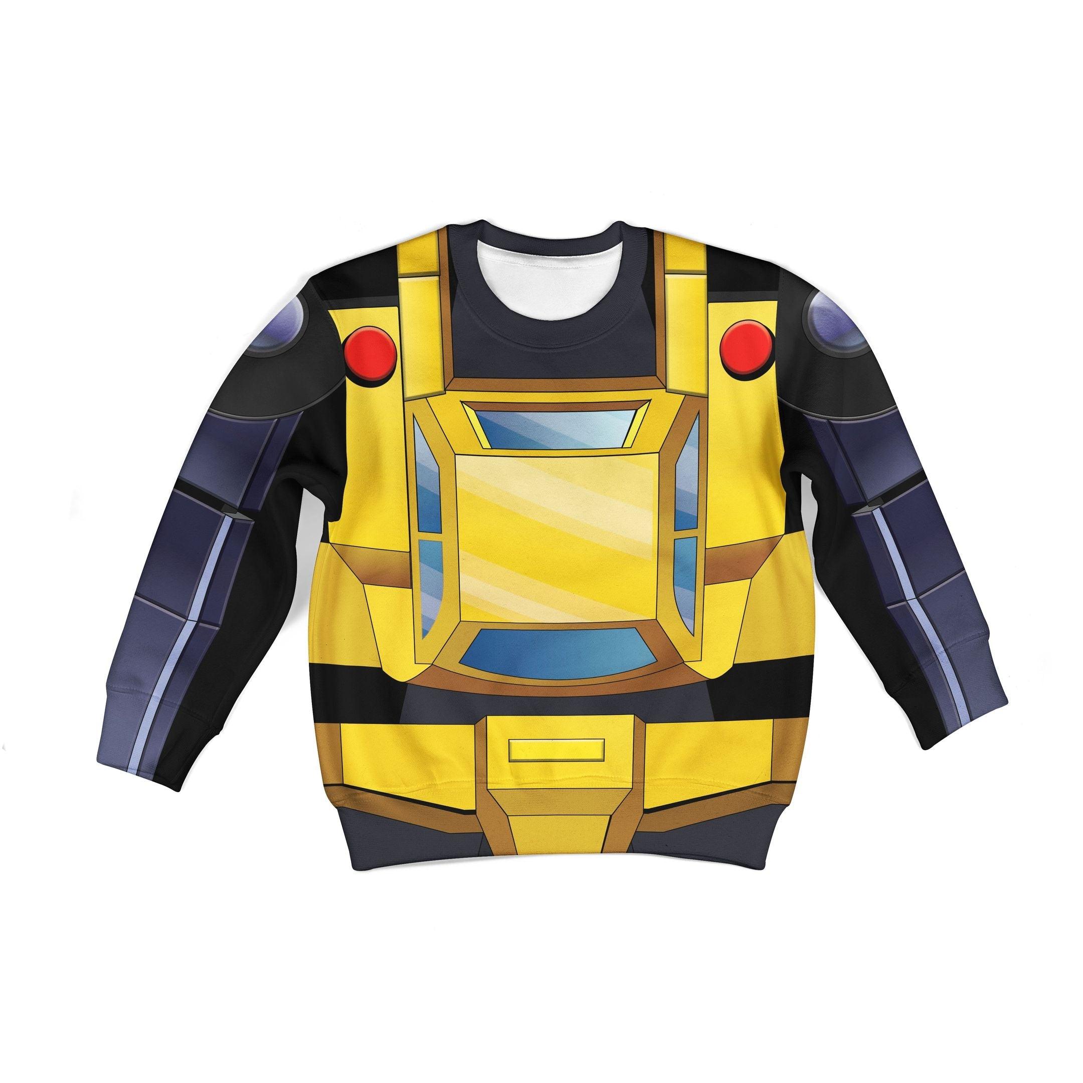 Gearhomie Bumblebee Kid Costume Cosplay Hoodie Sweatshirt T-Shirt - Gearhomie.com