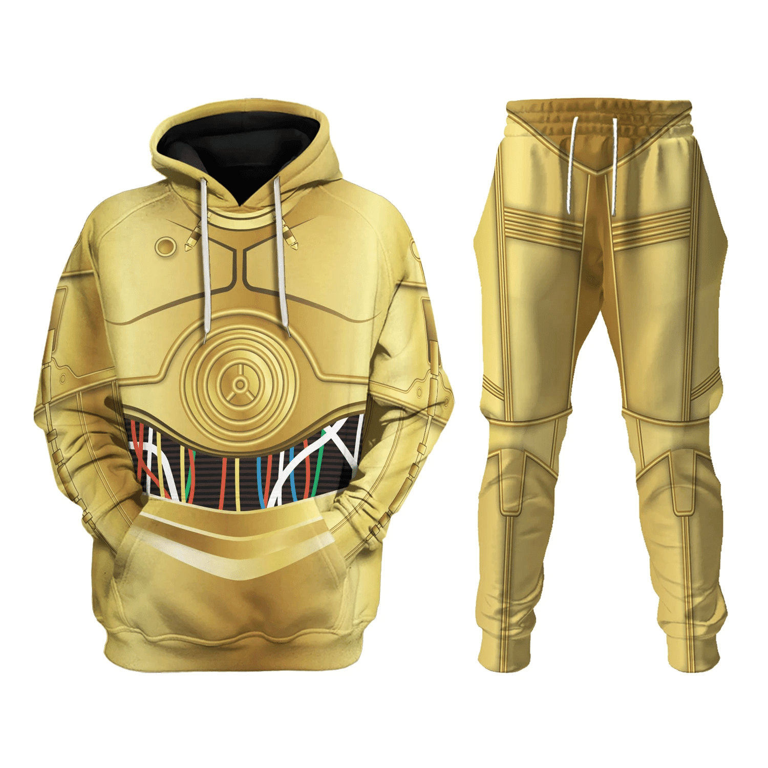 Gearhomie C-3PO Costume Hoodie Sweatshirt T-Shirt Sweatpants - Gearhomie.com