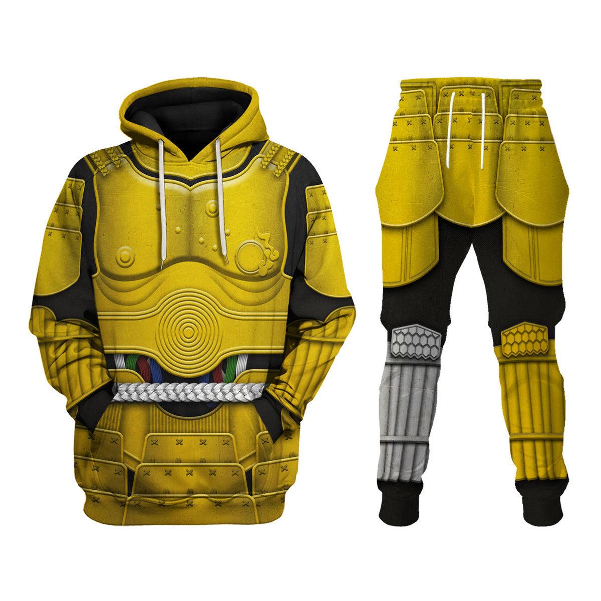 Gearhomie C-3PO Samurai Costume Hoodie Sweatshirt T-Shirt Sweatpants - Gearhomie.com