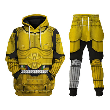 Gearhomie C-3PO Samurai Costume Hoodie Sweatshirt T-Shirt Sweatpants - Gearhomie.com