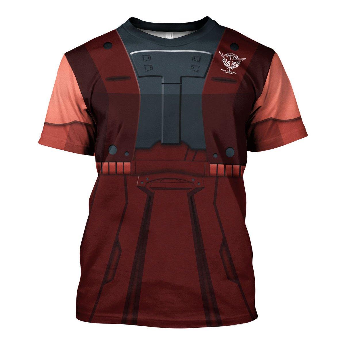 Gearhomie Char's Zaku II Mobile Suit Gundam Costume All Over Print Tracksuit Hoodie - DucG