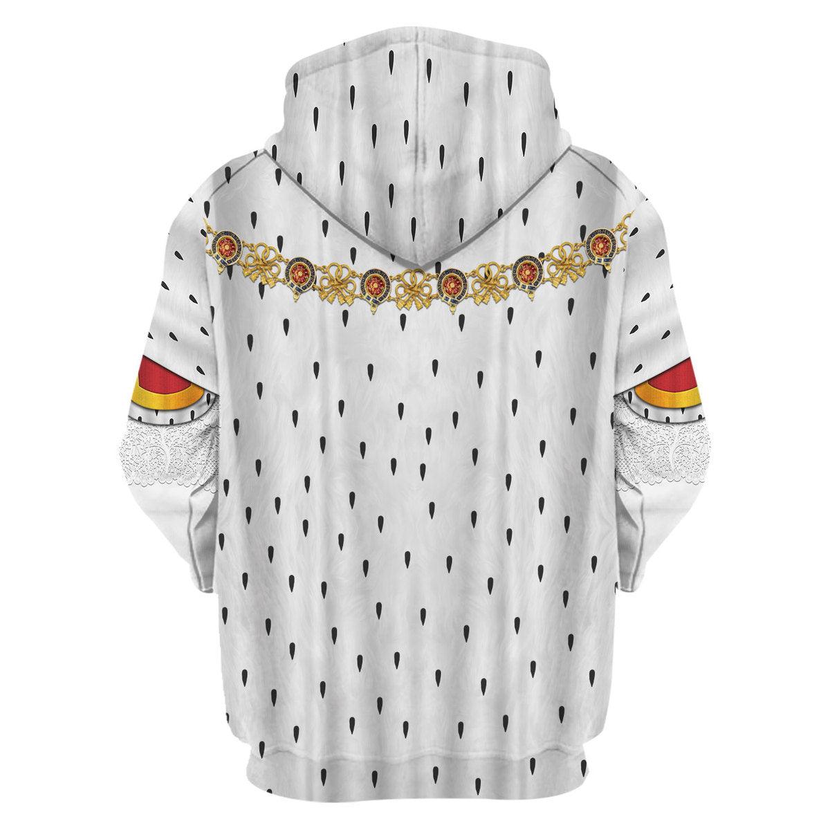 CustomsPig Charles II King of England Costume Hoodie Sweatshirt T-Shirt Tracksuit - CustomsPig.com