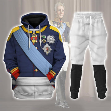 CustomsPig Charles X of France Uniform All Over Print Hoodie Sweatshirt T-Shirt Tracksuit - CustomsPig.com