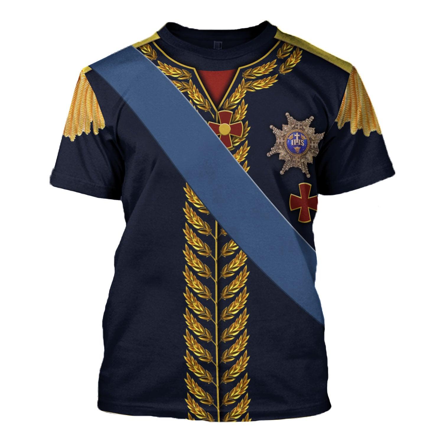 CustomsPig Charles XIV John of Sweden Marshal General in Napoleic War Historical Costume Hoodie Sweatshirt T-Shirt Tracksuit - CustomsPig.com