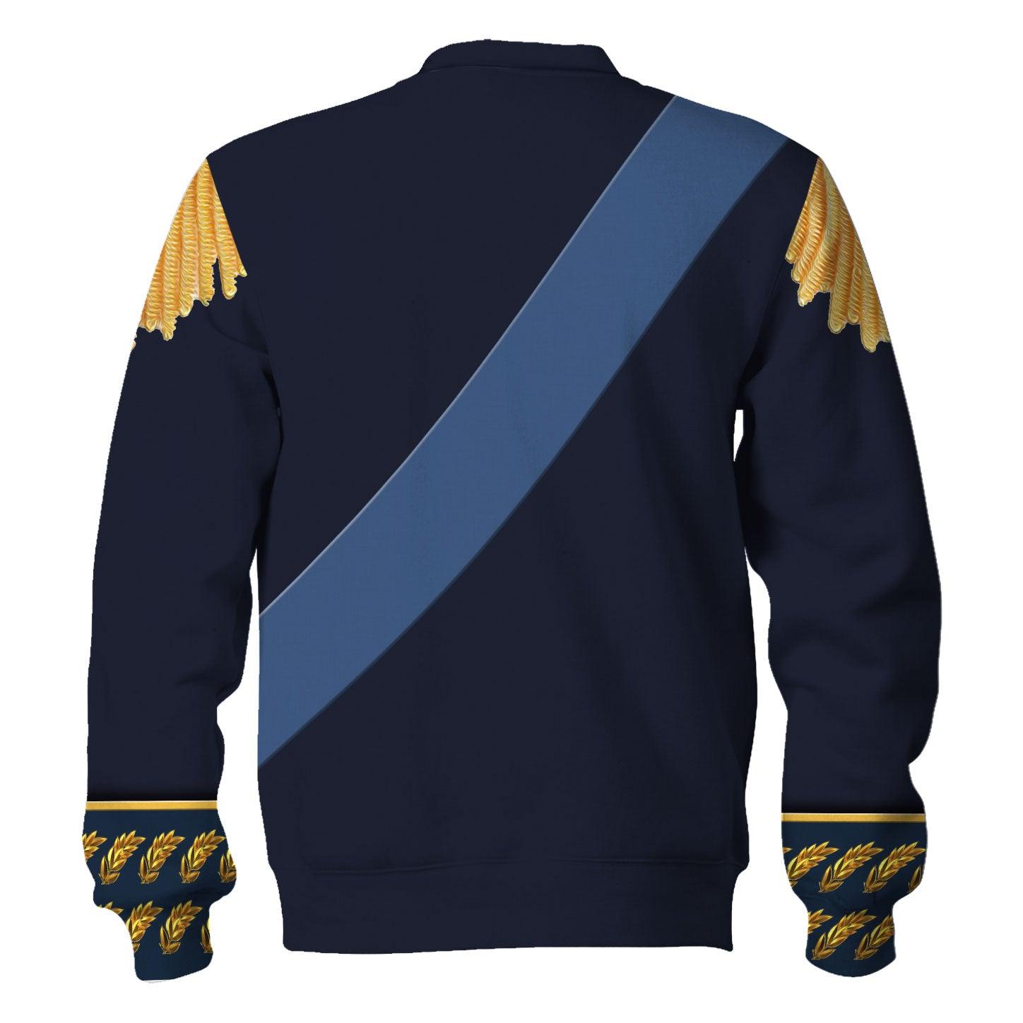 CustomsPig Charles XIV John of Sweden Marshal General in Napoleic War Historical Costume Hoodie Sweatshirt T-Shirt Tracksuit - CustomsPig.com