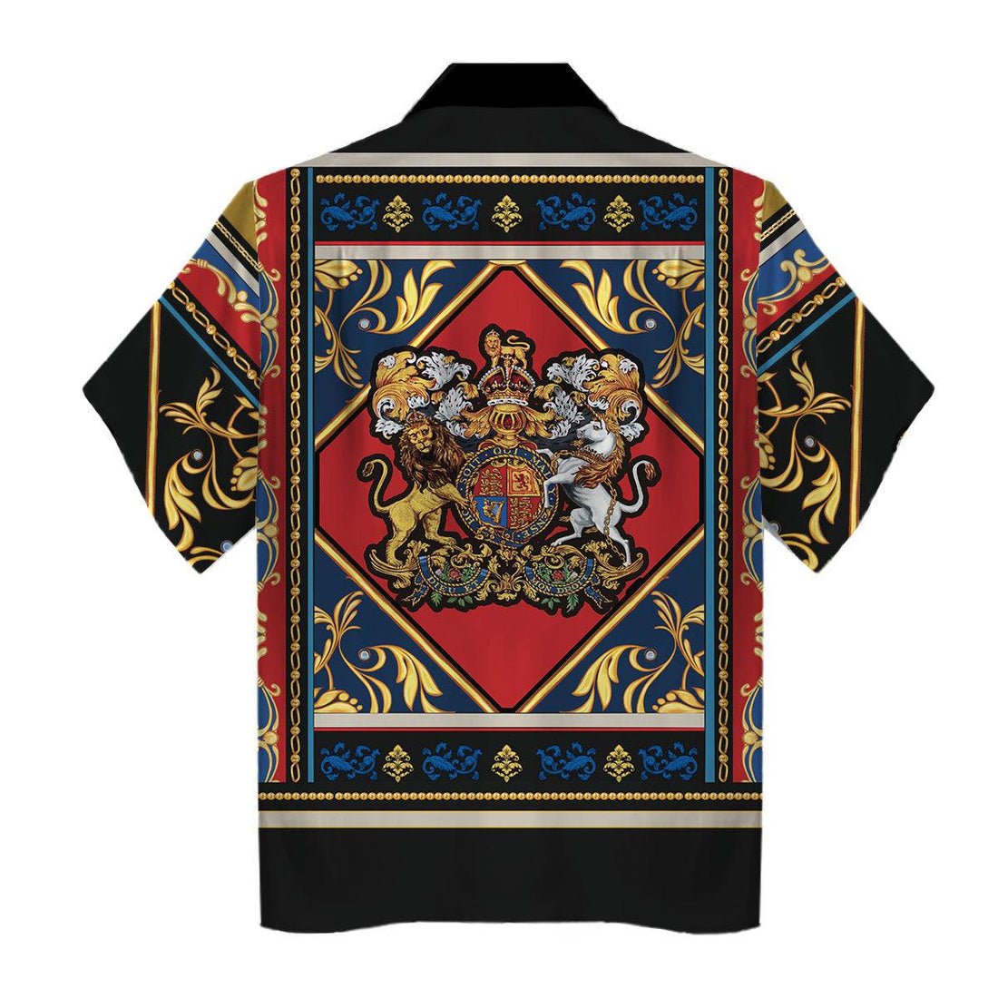 CustomsPig Coat of Arms Yellow Lion Hawaiian Shirt Polo Shirt - CustomsPig.com