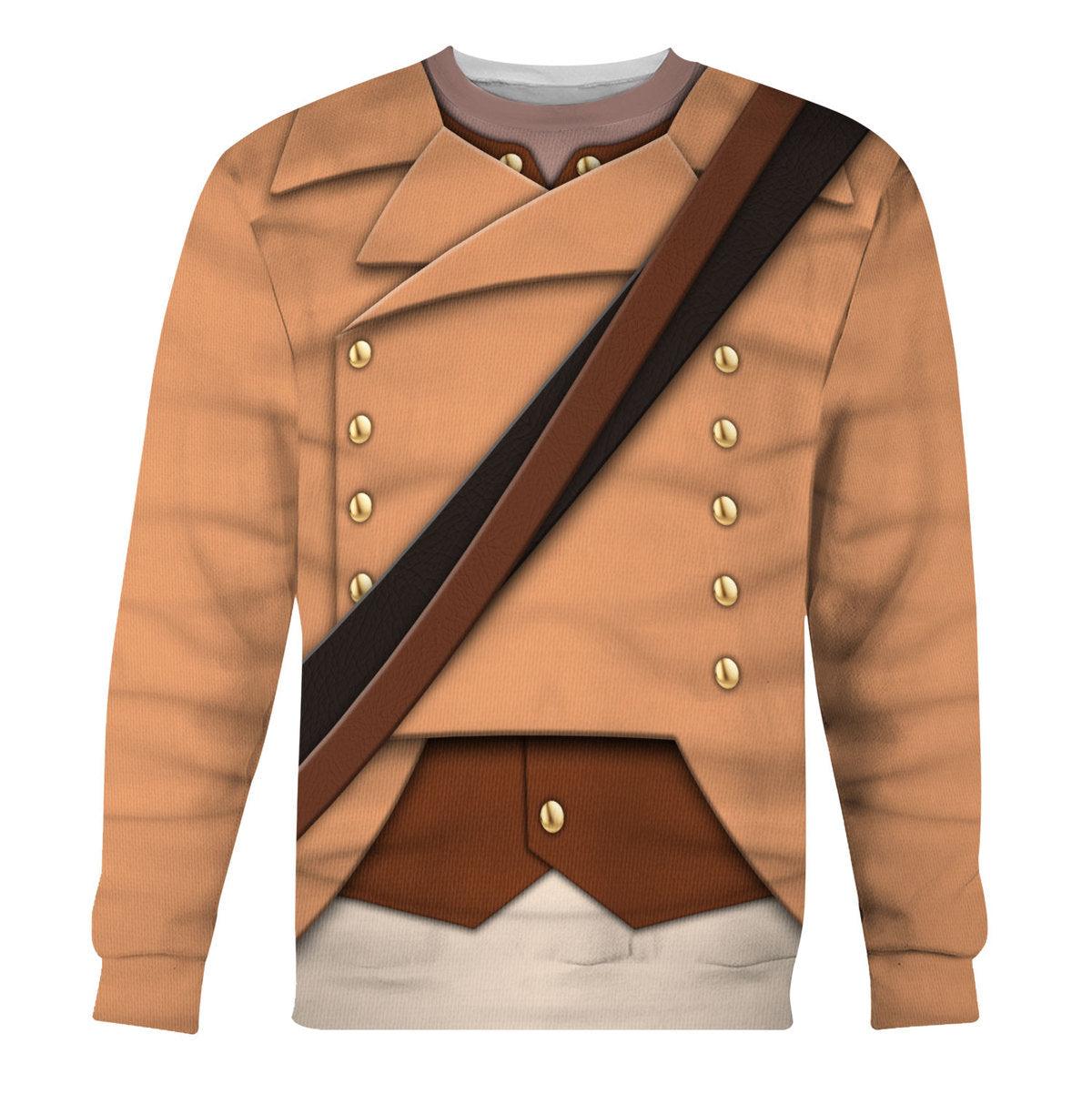Gearhomie Colonial Militia-1776 Uniform All Over Print Hoodie Sweatshirt T-Shirt Tracksuit - Gearhomie.com