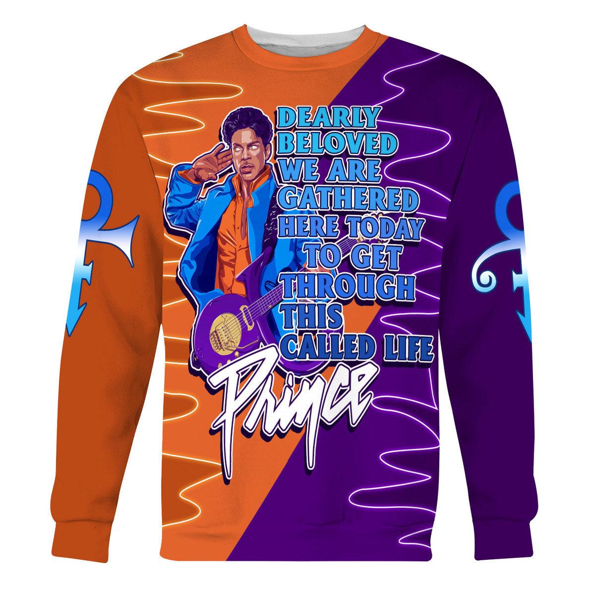Gearhomie Dearly Beloved Prince Unisex Pullover Hoodie, Sweatshirt, T-Shirt - Gearhomie.com