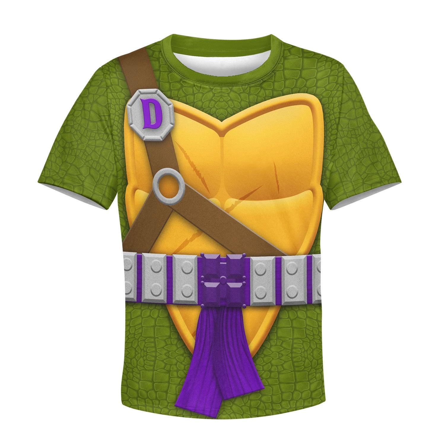 CustomsPig Donatello Costume Cosplay Kid Hoodie Sweatshirt T-Shirt - CustomsPig.com