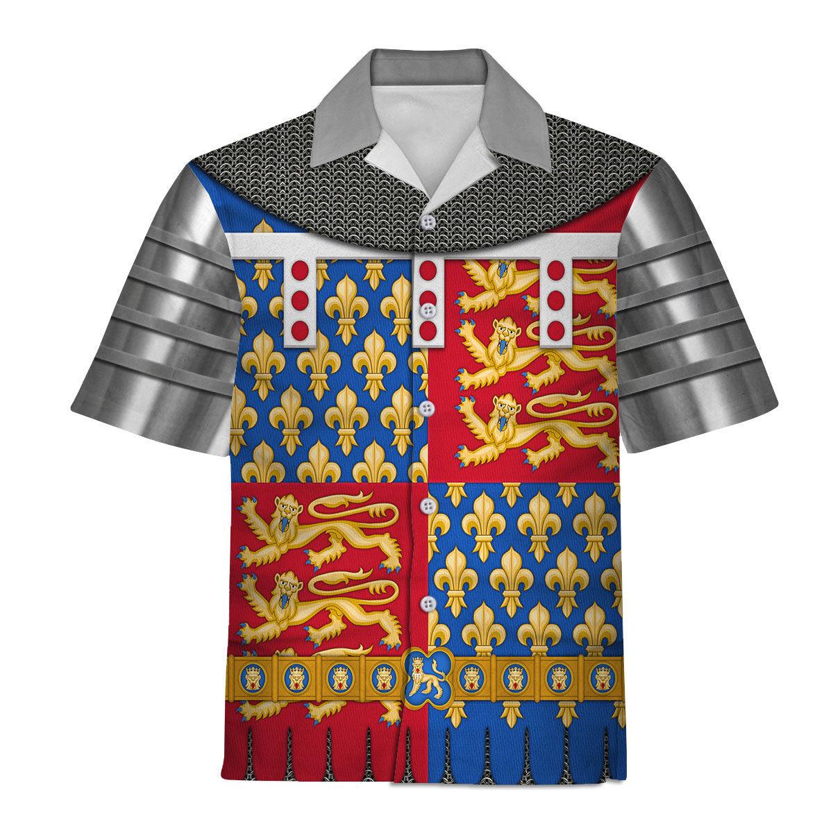 Gearhomie Edmund of Langley, 1st Duke of York Amour Knights Costume Hoodie Sweatshirt T-Shirt Tracksuit - Gearhomie.com