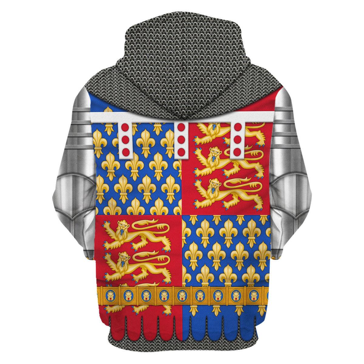 CustomsPig Edmund of Langley, 1st Duke of York Amour Knights Costume Hoodie Sweatshirt T-Shirt Tracksuit - CustomsPig.com
