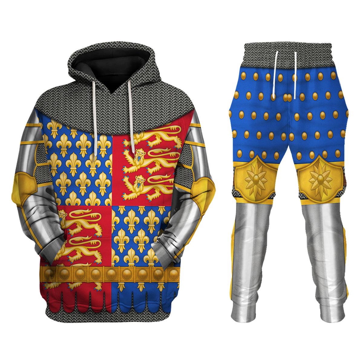 Gearhomie Edward III Of England Amour Knights Costume Hoodie Sweatshirt T-Shirt Tracksuit - Gearhomie.com
