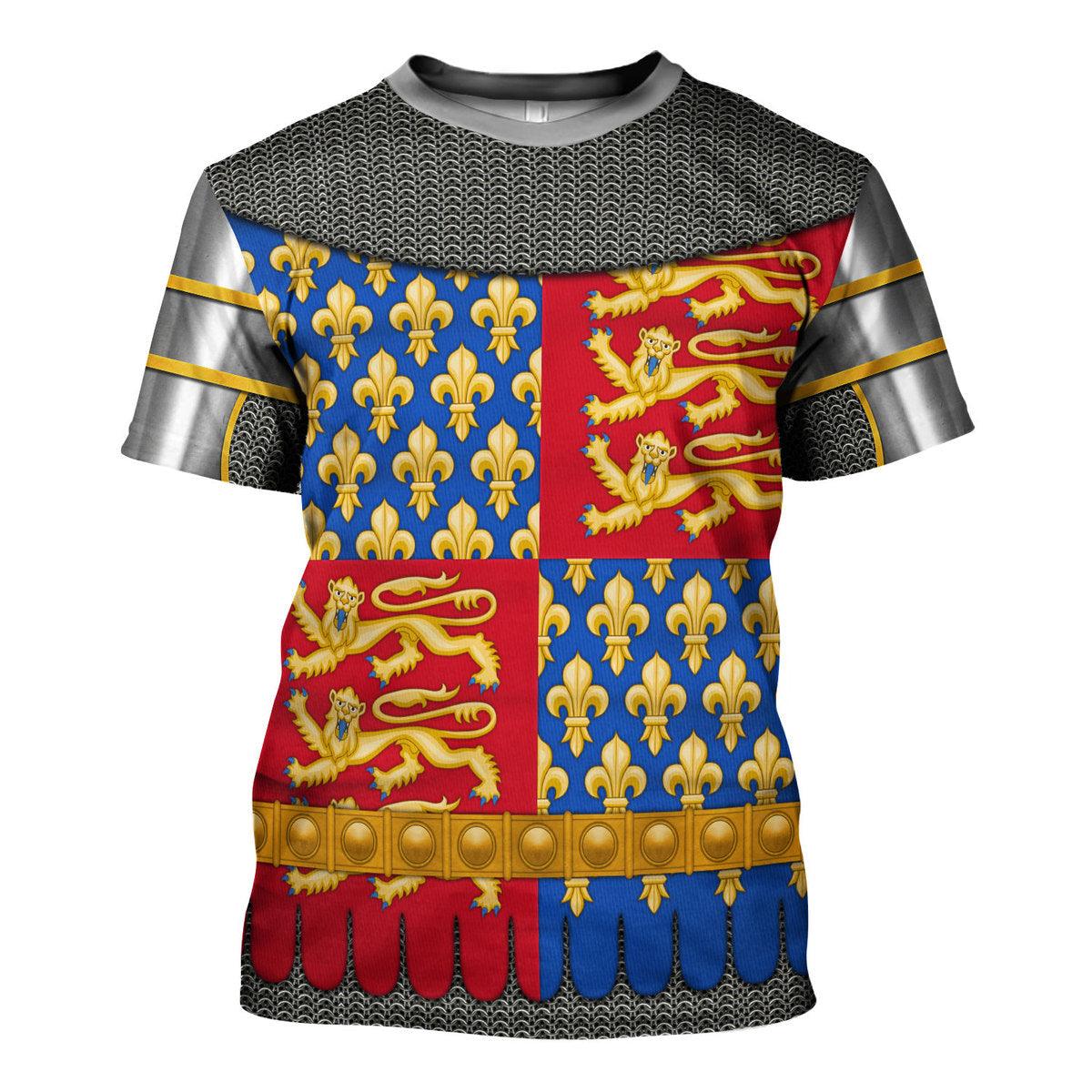 Gearhomie Edward III Of England Amour Knights Costume Hoodie Sweatshirt T-Shirt Tracksuit - Gearhomie.com