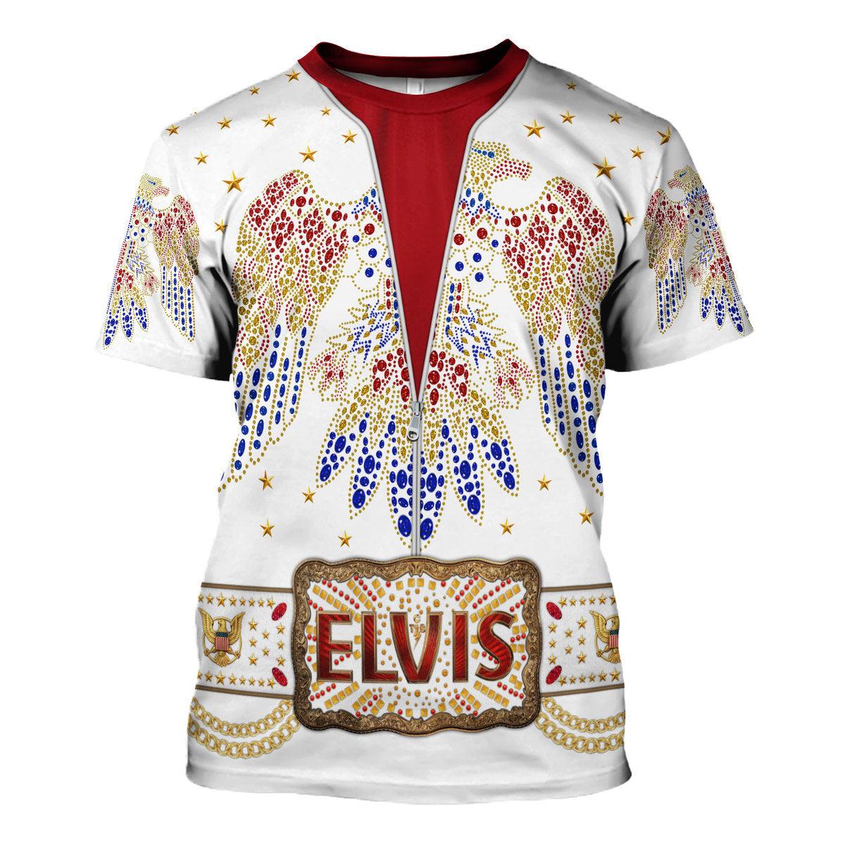 Gearhomie Elvis Aloha Costume from Hawaii New Hoodie Sweatshirt T-Shirt Sweatpants - Gearhomie.com