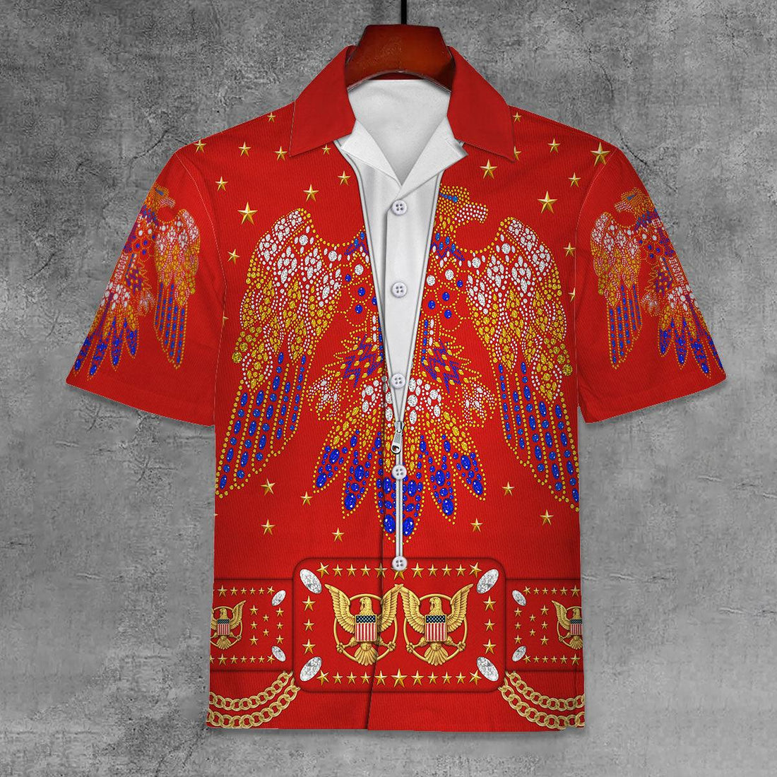 Gearhomie Elvis Aloha from Hawaii Red Unisex Hawaii Shirt - Gearhomie.com