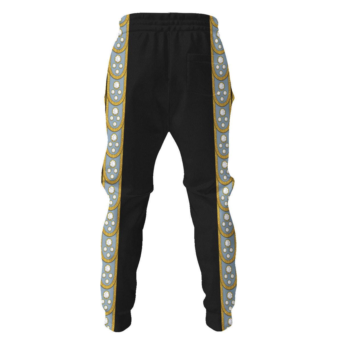 Gearhomie Elvis Armadillo suit in Blue on Black Costume Hoodie Sweatshirt T-Shirt Sweatpants - Gearhomie.com